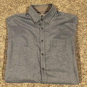 Jos. A. Bank Blue w/ Speckled Brown Casual Button-Down Shirt